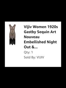 Vijiv 1920's style sequin dress